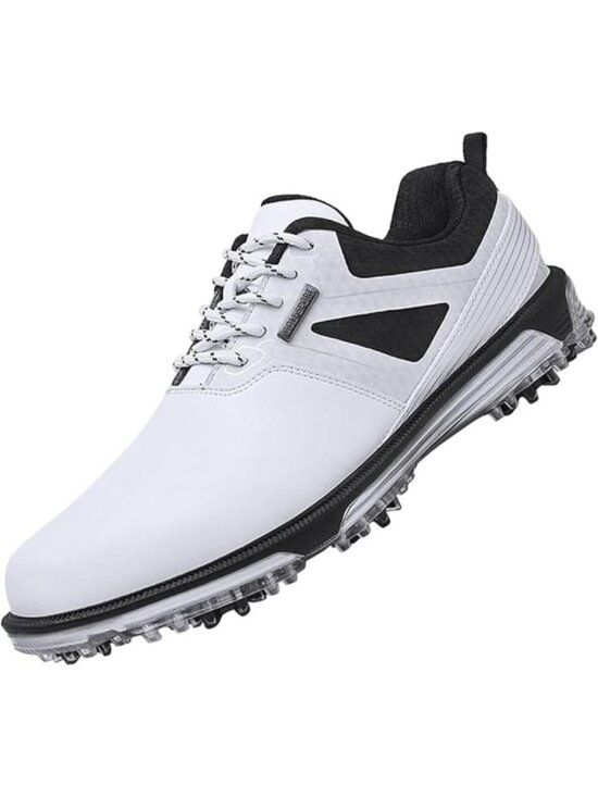 Men\'s White Golf Shoes Fixed Nail less Sole Waterproof Lightweight No-Slip main image 6